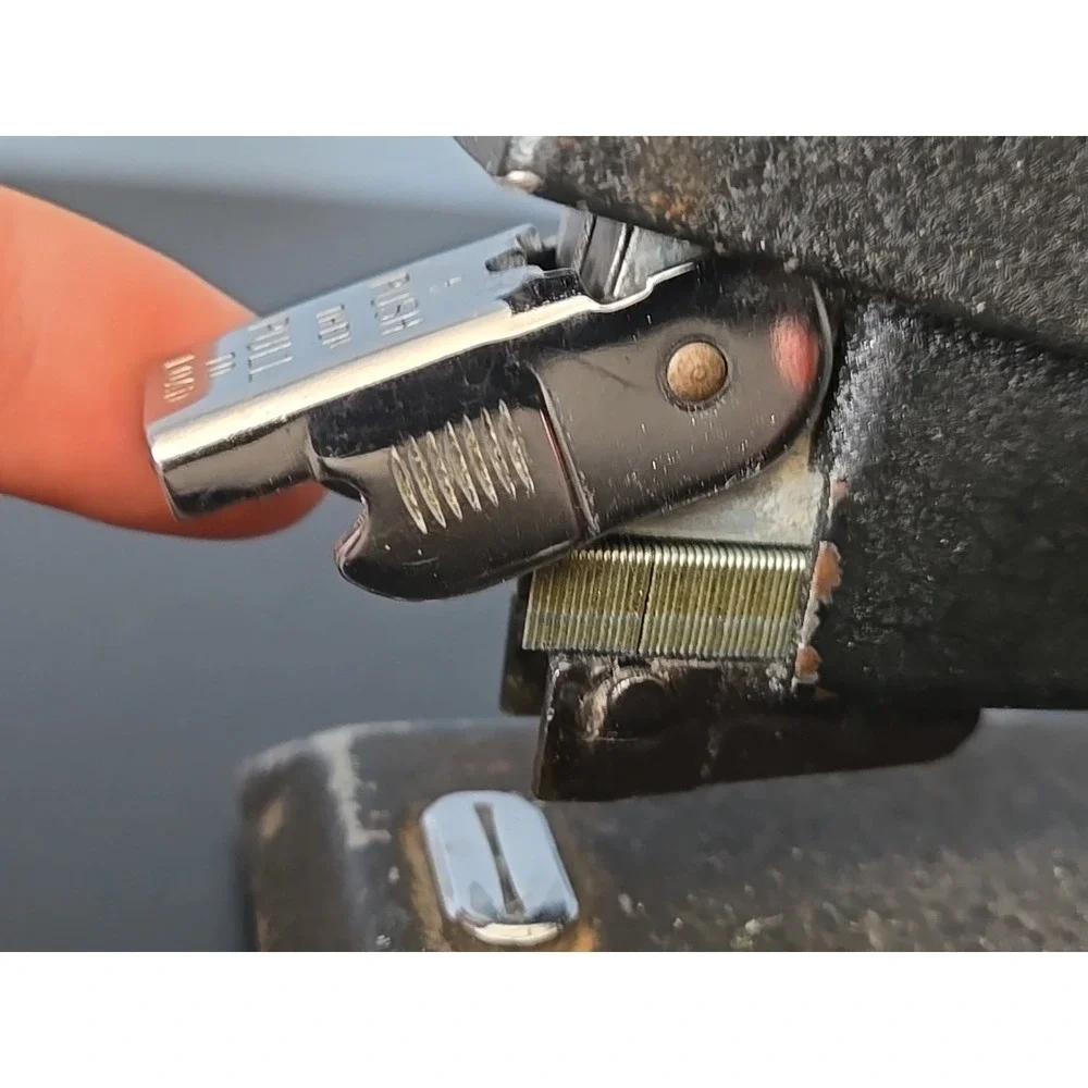 Vintage Retro 1940s Bostitch Heavy‎ Duty Steel Stapler Black Crackle